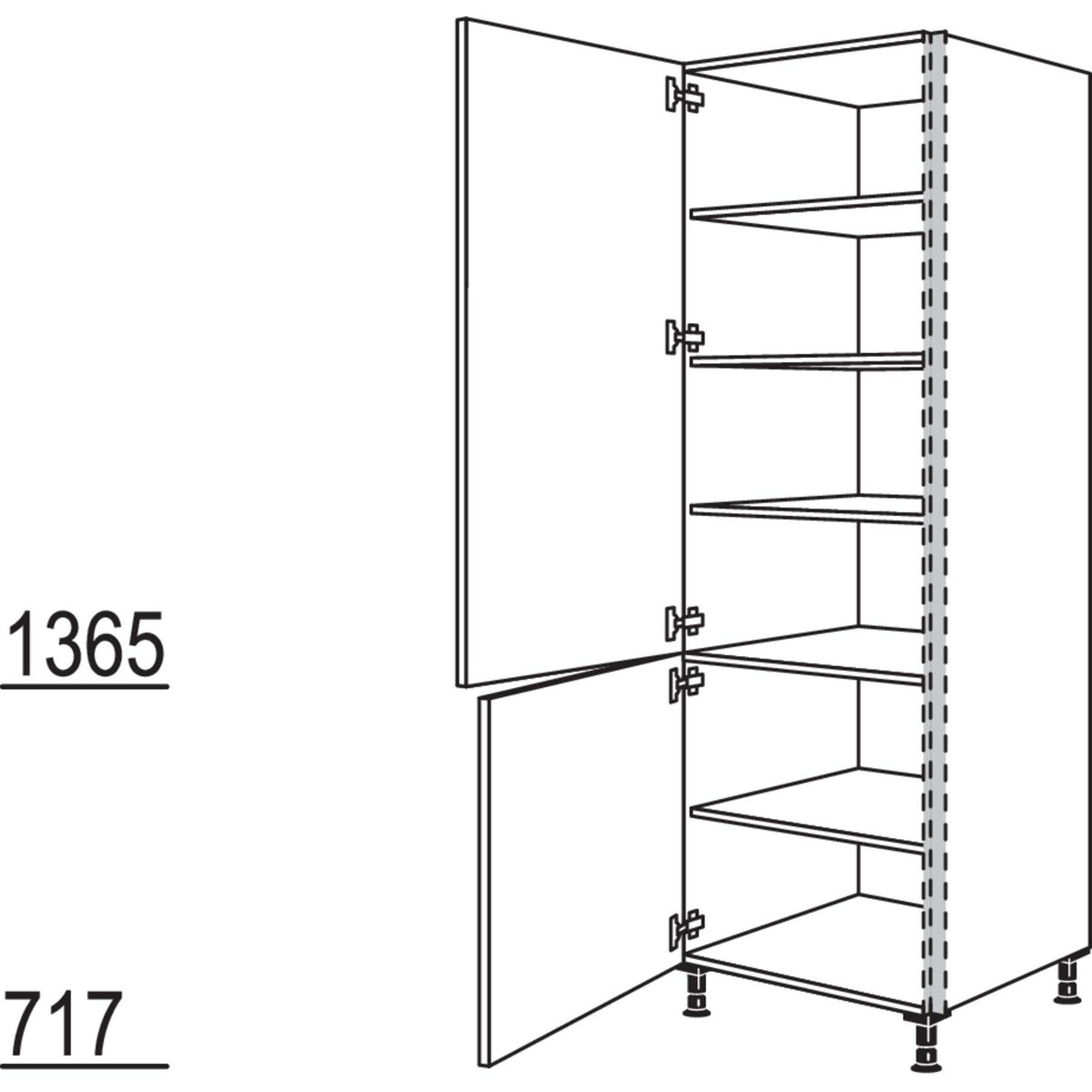 Nobilia Geschirr-- Vorratsschrank NHS60-2 36161