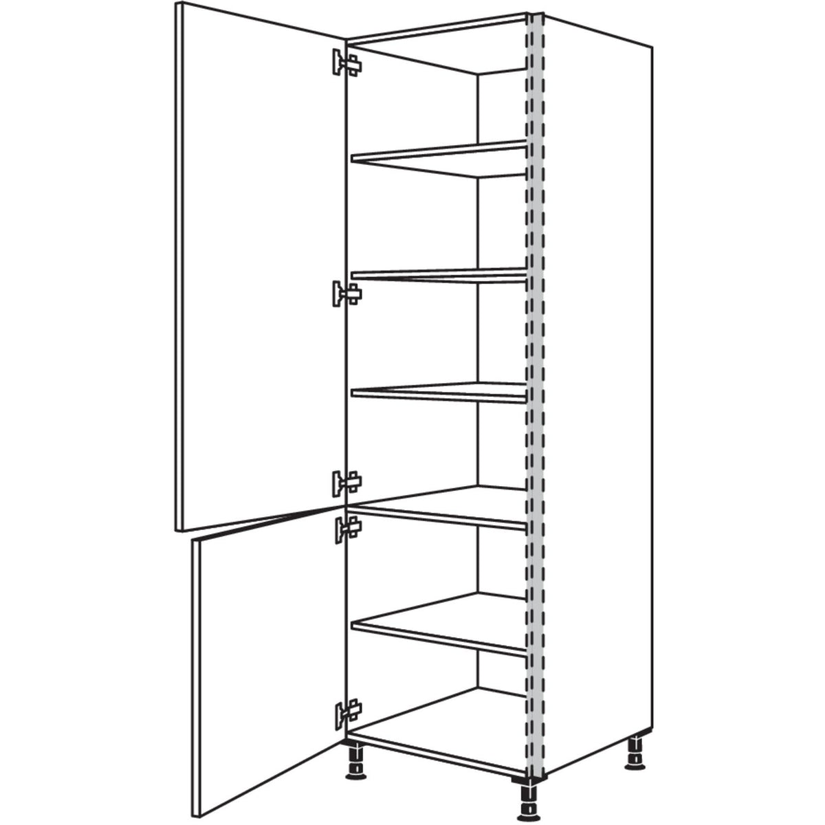 Nobilia Geschirr-- Vorratsschrank NHS50-3 53155