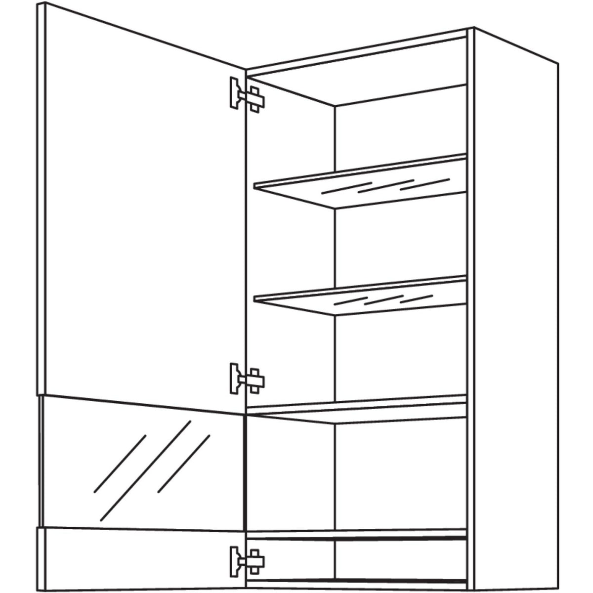 Nobilia Glas-Wandschrank Boulevard WGB50-130 25795