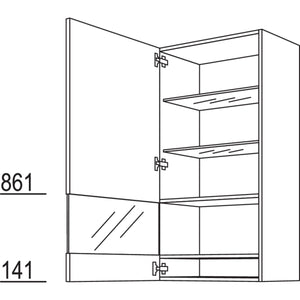 Nobilia Glas-Wandschrank Boulevard WGB60-130 25796