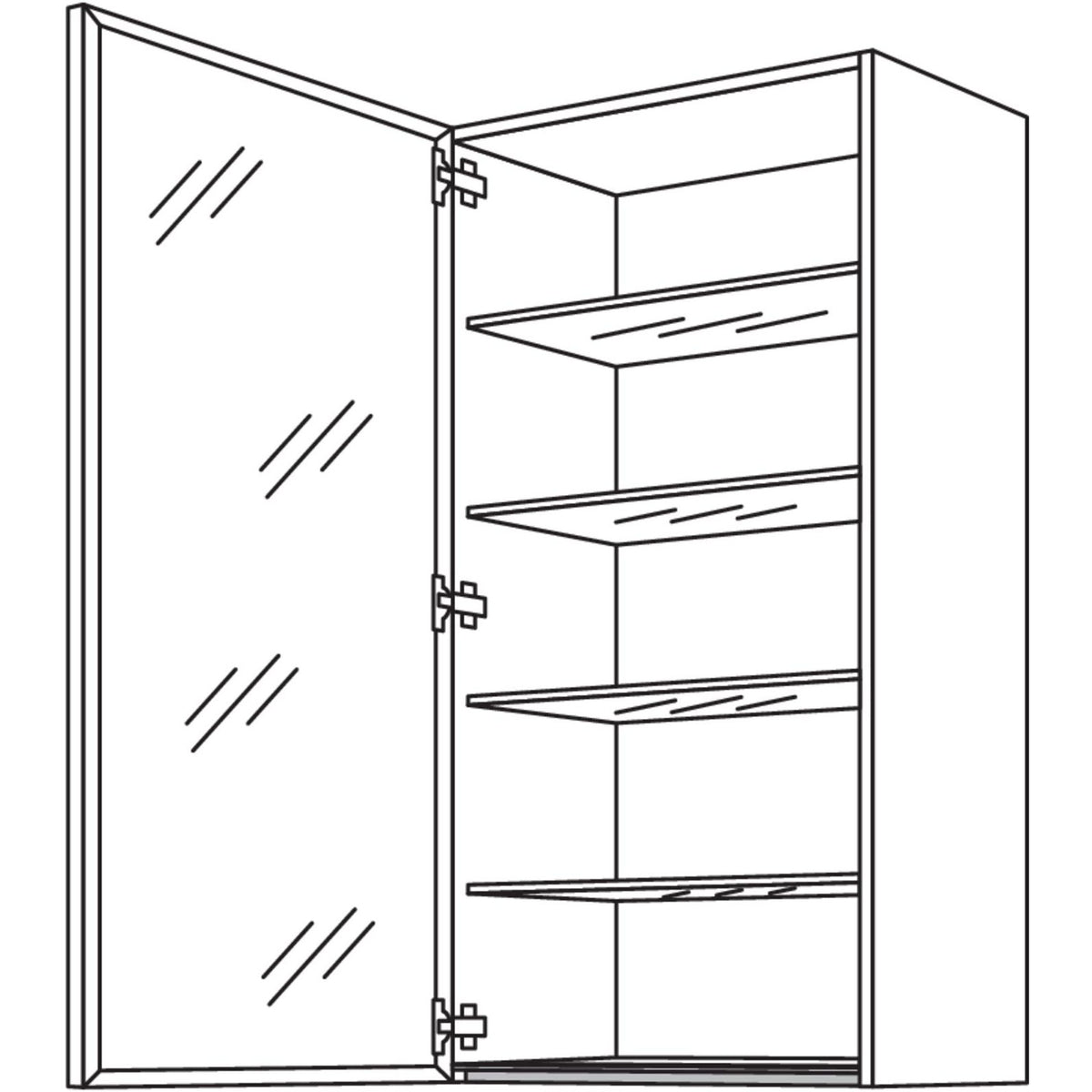 Nobilia Glas-Wandschrank Flat WF45-130 26494