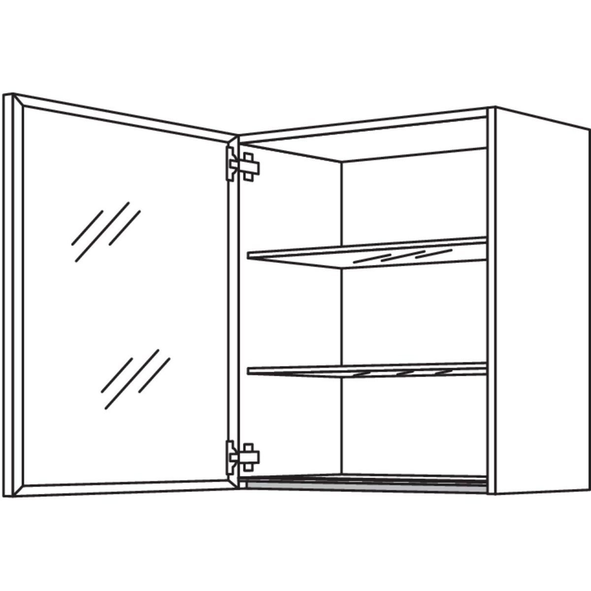 Nobilia Glas-Wandschrank Flat WF60-2 43486