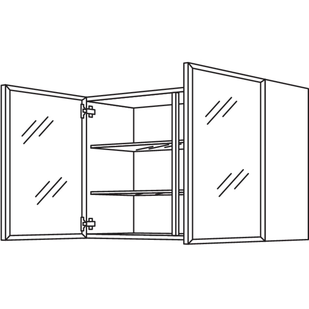 Nobilia Glas-Wandschrank Flat WF100-1 32490