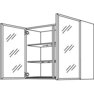 Nobilia Glas-Wandschrank Flat WF90-3 50489