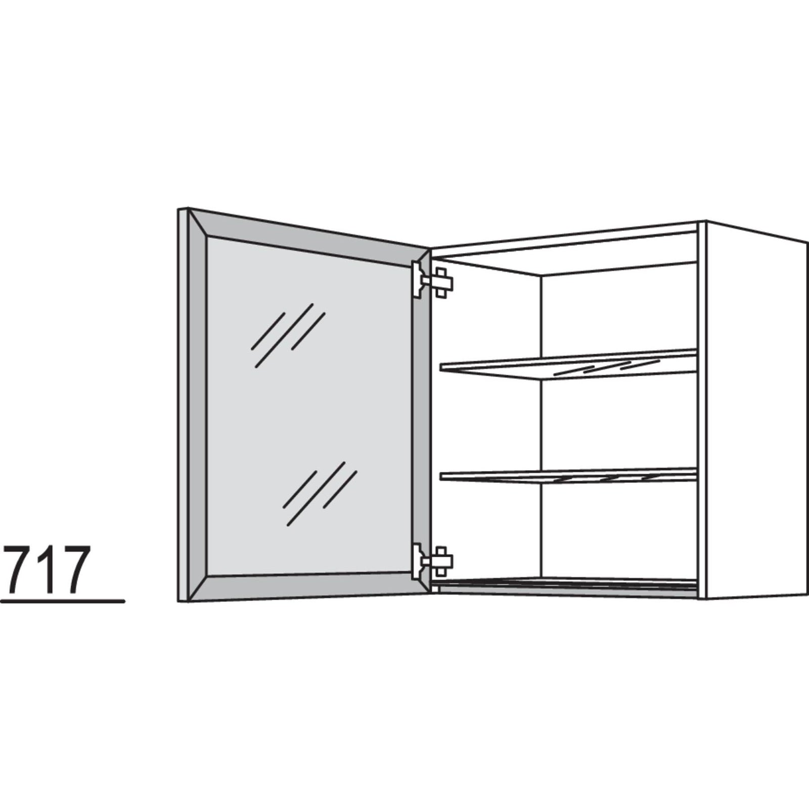 Nobilia Glas-Wandschrank Square WSQ45-1 37524