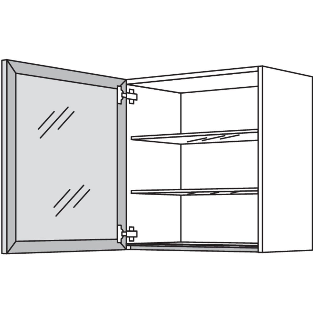 Nobilia Glas-Wandschrank Square WSQ60-1 37526