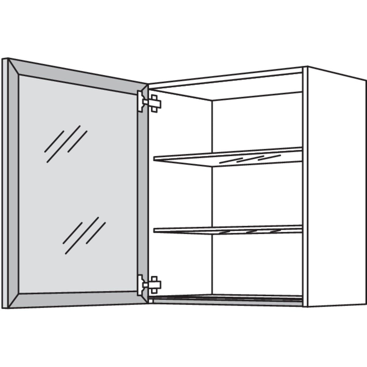 Nobilia Glas-Wandschrank Square WSQ45-2 41524