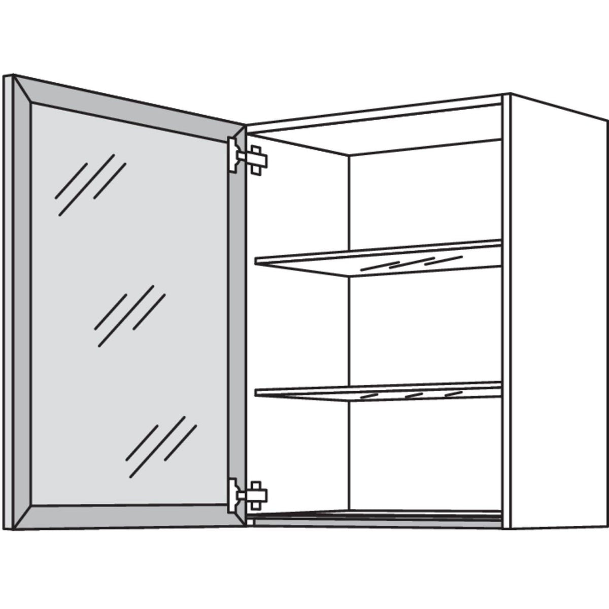 Nobilia Glas-Wandschrank Square WSQ45-3 51524