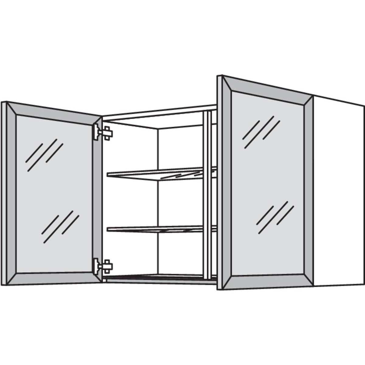 Nobilia Glas-Wandschrank Square WSQ90-1 37529