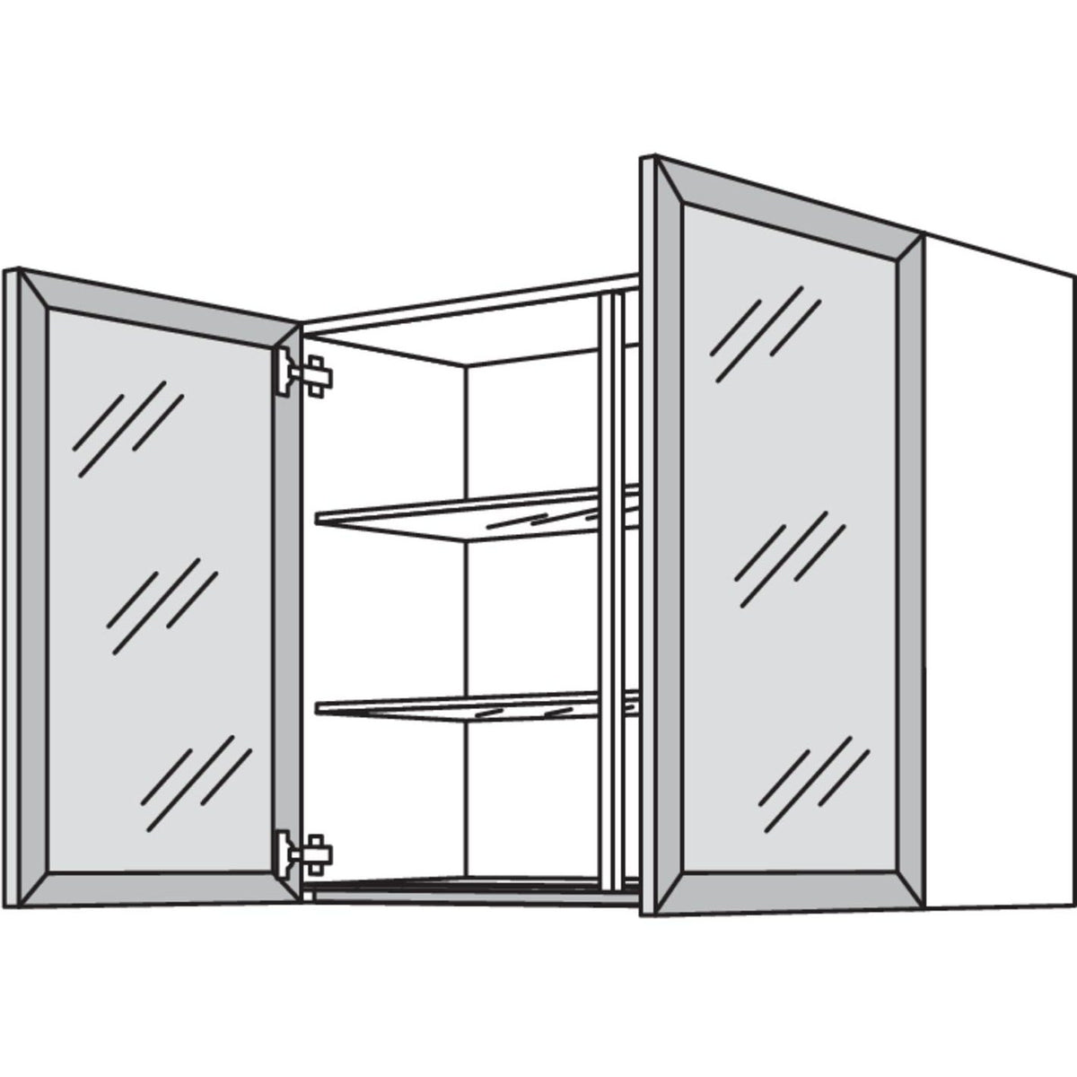 Nobilia Glas-Wandschrank Square WSQ90-3 51529