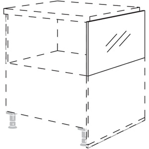 Nobilia Glaswange fuer Raumplanungen mit Unterschraenken in Sonderhoehe 360 mm UWGR62-34 6466