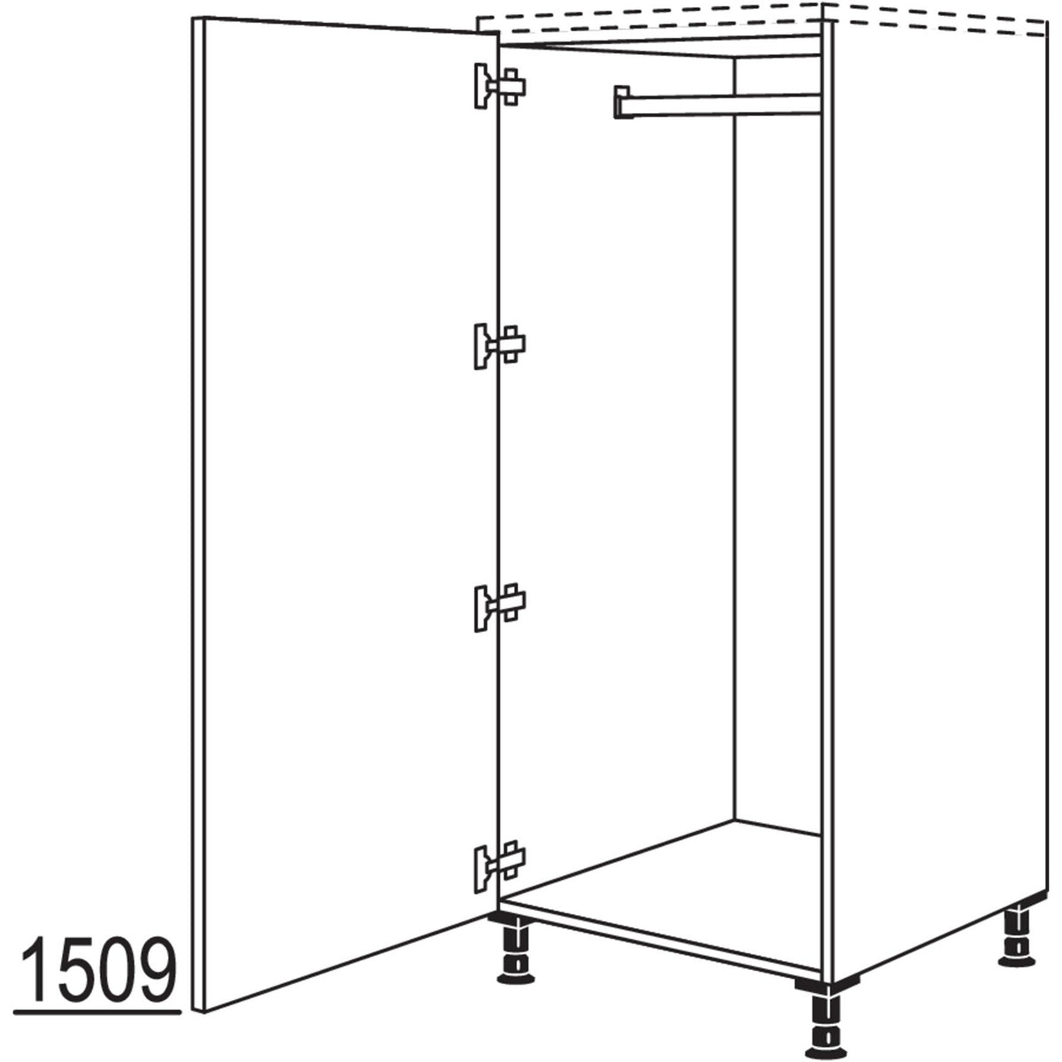 nobilia Highboard Garderobenschrank HWGF60 21540