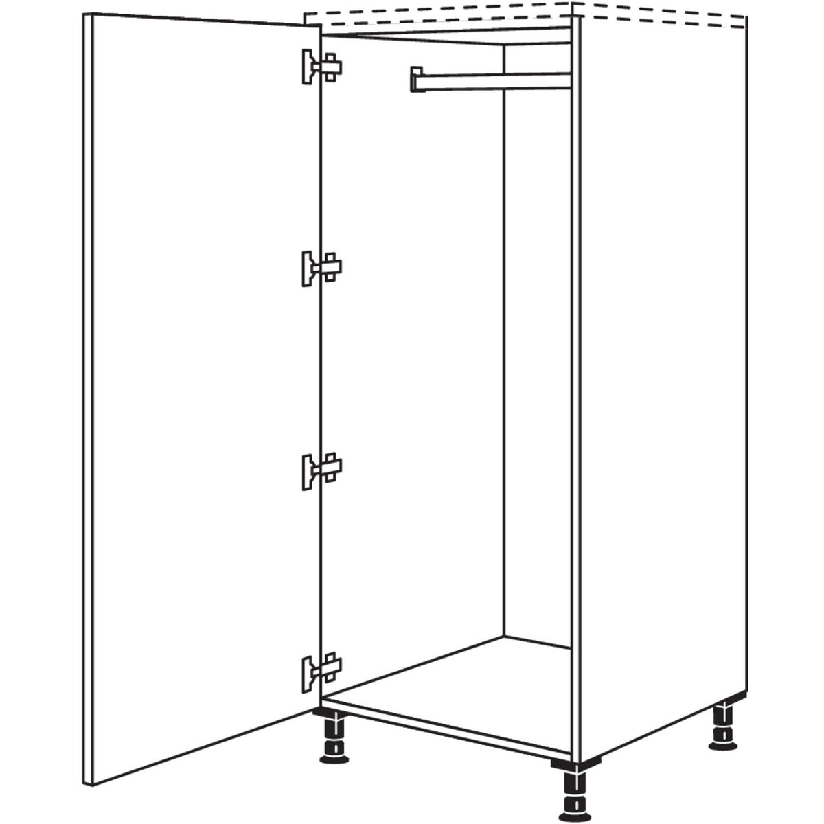 nobilia Highboard Garderobenschrank HWGF40 21538
