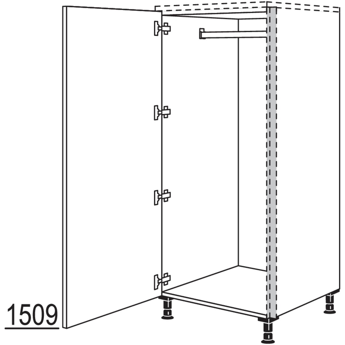 nobilia Highboard Garderobenschrank NHSWGF40 56705