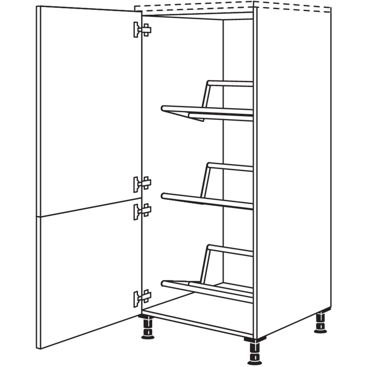 Nobilia Highboard fuer Getraenkekisten HGTK60 21752