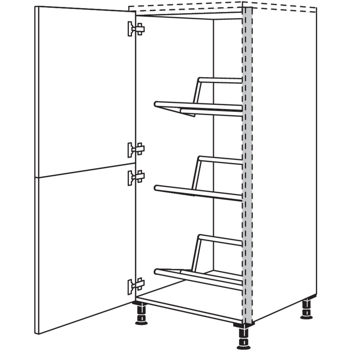 Nobilia Highboard fuer Getraenkekisten NHSGTK60 56754