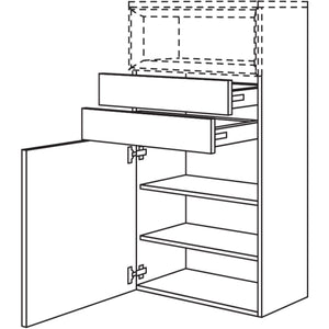 Nobilia Highboard fuer Regaleinsatz Case HBB2SC45-130 67961