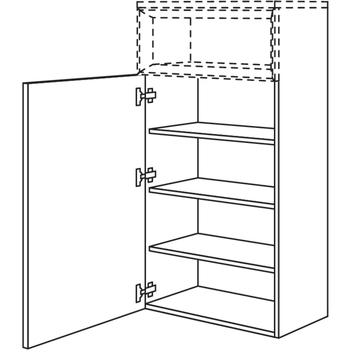 Nobilia Highboard fuer Regaleinsatz Case HBBC45-130 67957