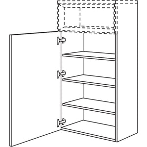 Nobilia Highboard fuer Regaleinsatz Case HBBC45-130 67957