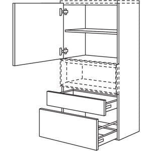 Nobilia Highboard fuer Regaleinsatz Case HBBSAC40-130 67970