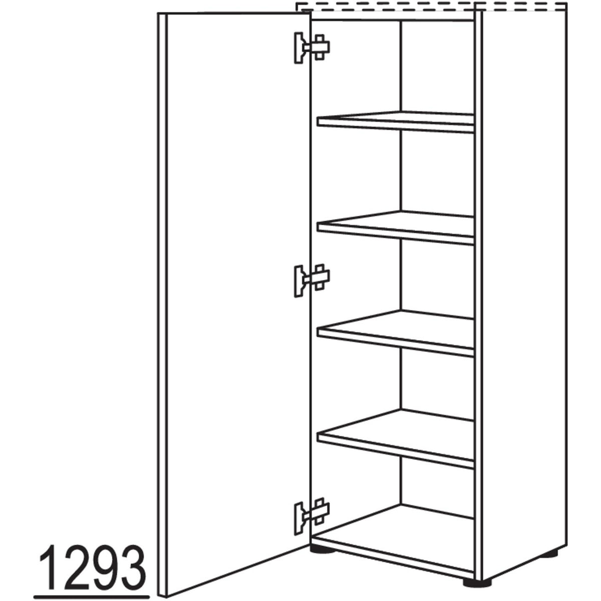 nobilia Highboard in Echtholz-Furnier HEF45-130 51937