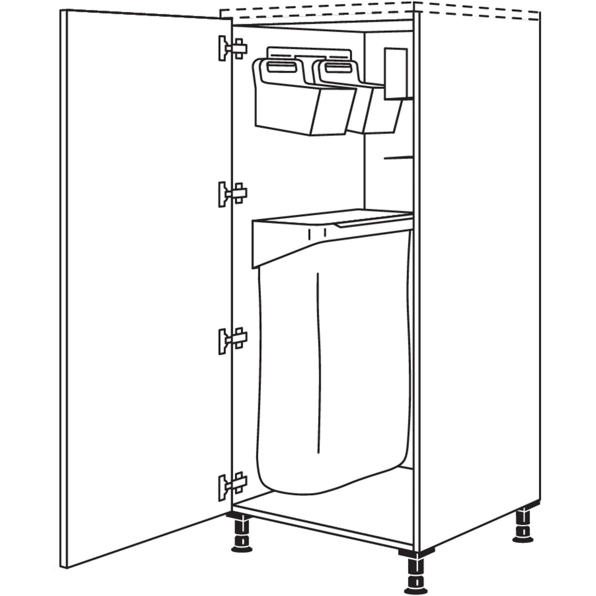 nobilia Highboard mit Ordnungssystem Laundry-Area HOSF60 21504