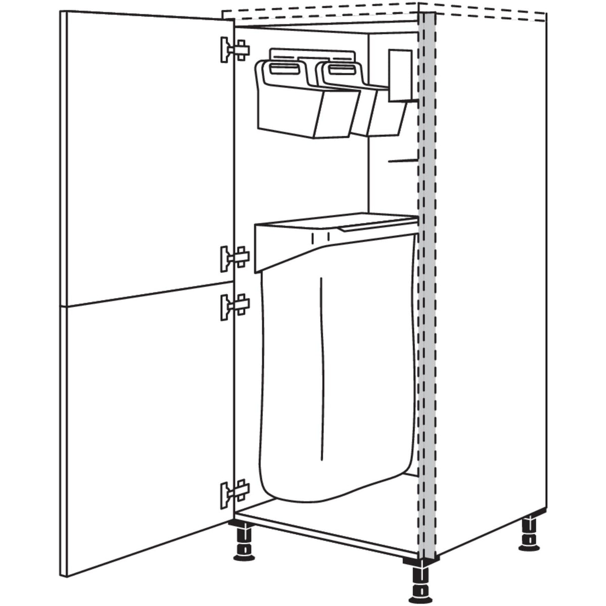 Nobilia Highboard mit Ordnungssystem Laundry-Area NHSOS60 56580