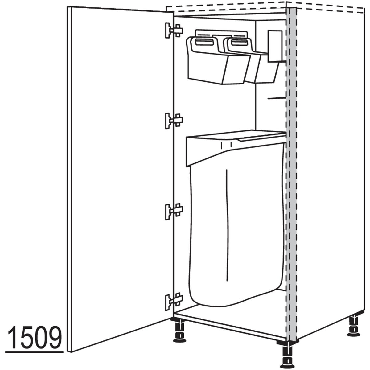 nobilia Highboard mit Ordnungssystem Laundry-Area NHSOSF50 56724