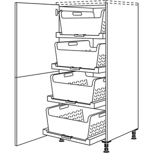 Nobilia Highboard mit Waeschekorb-Tablar Laundry-Area HDWTAB60 27569