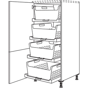 Nobilia Highboard mit Waeschekorb-Tablar Laundry-Area HWTAB60 21569