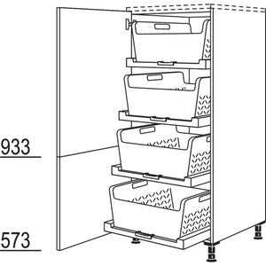 Nobilia Highboard mit Waeschekorb-Tablar Laundry-Area HWTAB60 21569