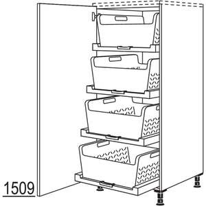 nobilia Highboard mit Waeschekorb-Tablar Laundry-Area HWTABF60 21530