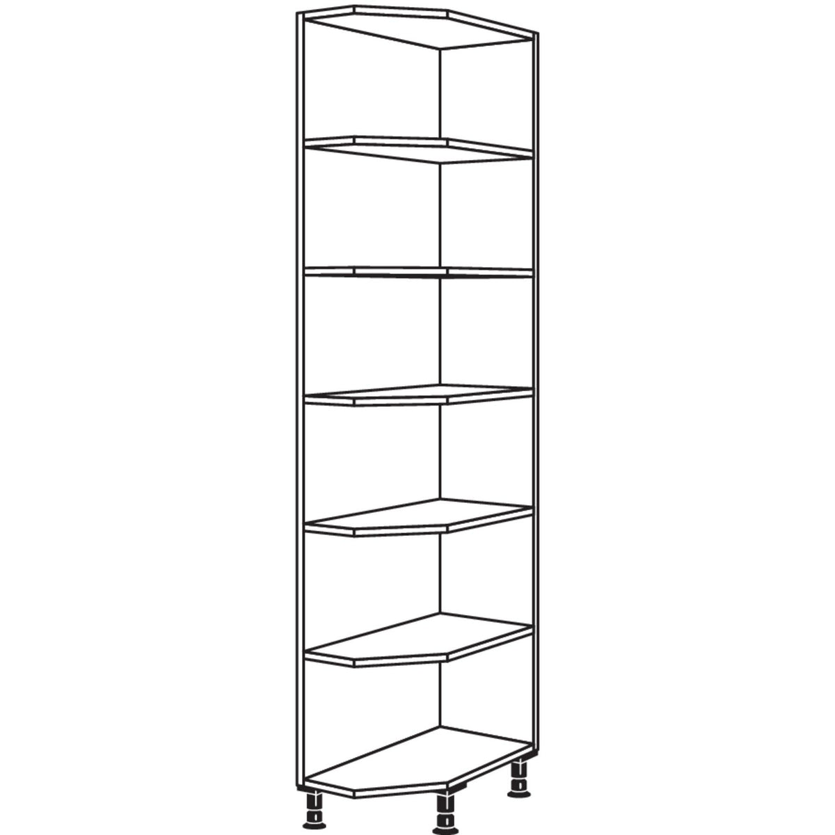 Nobilia Hochschrank-Abschlussregal HRA-1 24094