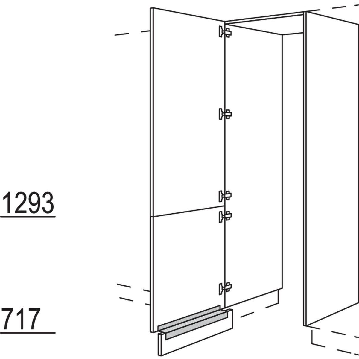 Nobilia Hochschrank-Durchgangstuer HDWDT60-1 56626
