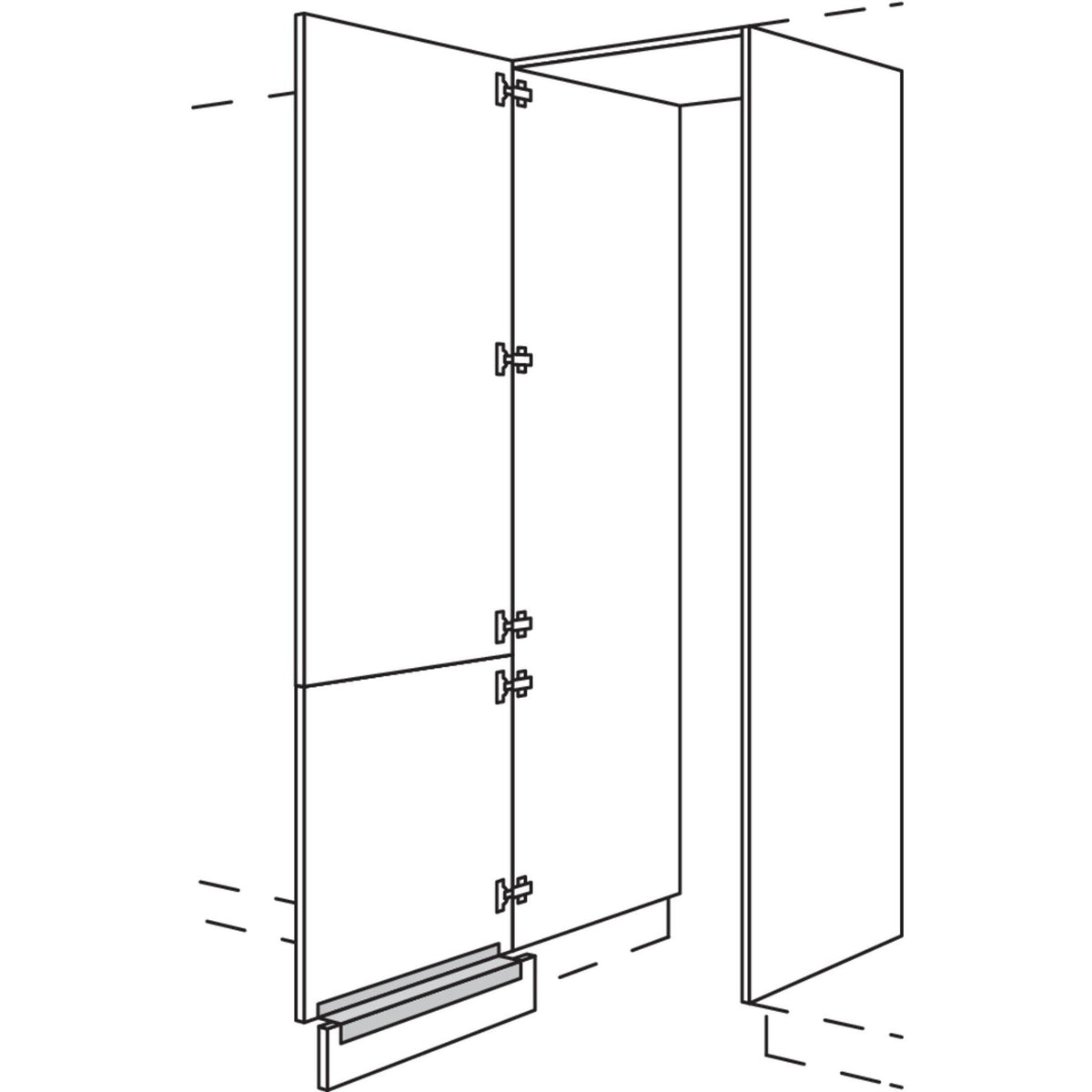 Nobilia Hochschrank-Durchgangstuer HDWDT60-3 56666