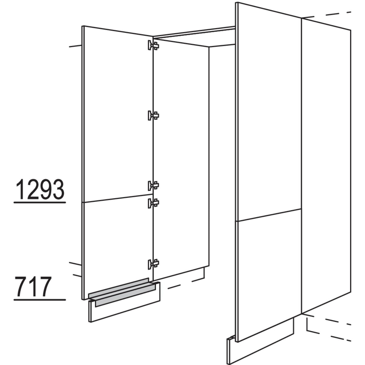 Nobilia Hochschrank-Durchgangstuer HDWDT100-1 56628