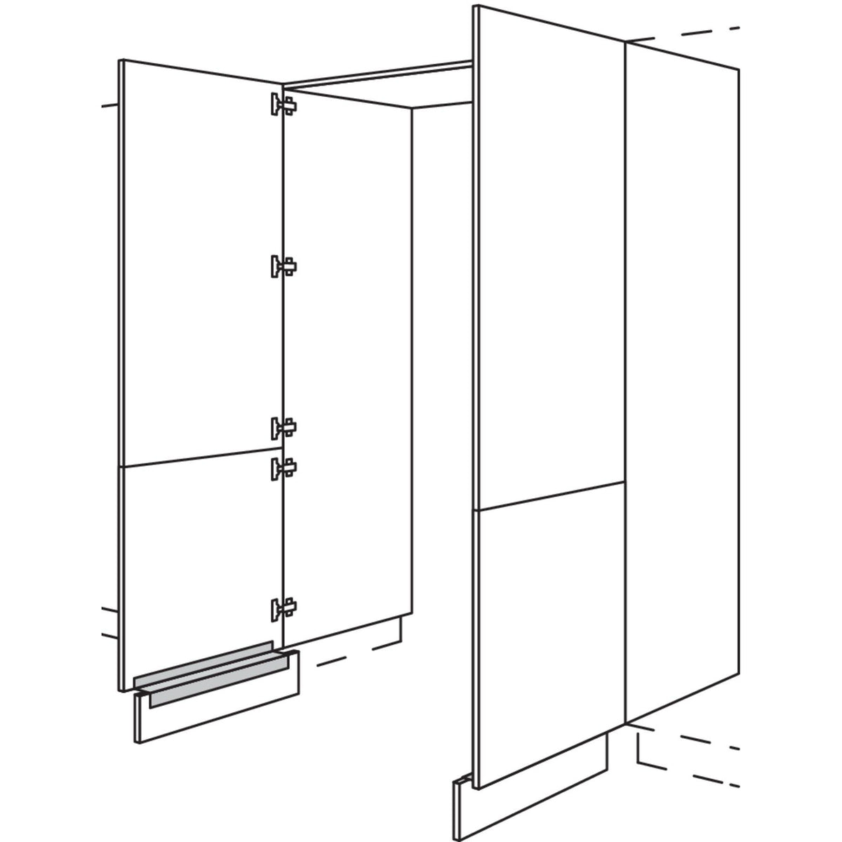 Nobilia Hochschrank-Durchgangstuer HDWDT80-1 56627