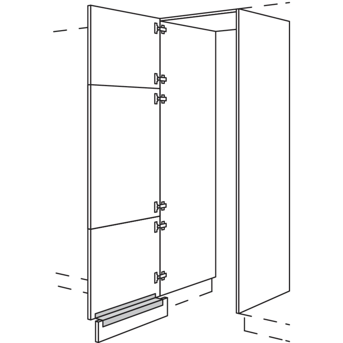 Nobilia Hochschrank-Durchgangstuer HWDT60-1 56621
