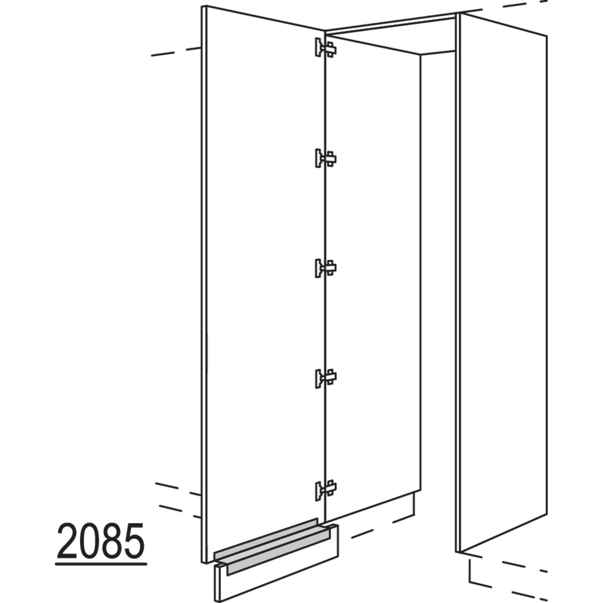 nobilia Hochschrank-Durchgangstuer HWDTF60-2 56613