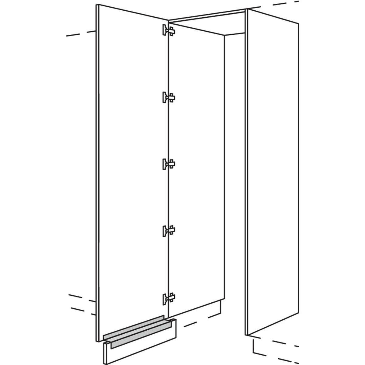 nobilia Hochschrank-Durchgangstuer HWDTF60-3 56692