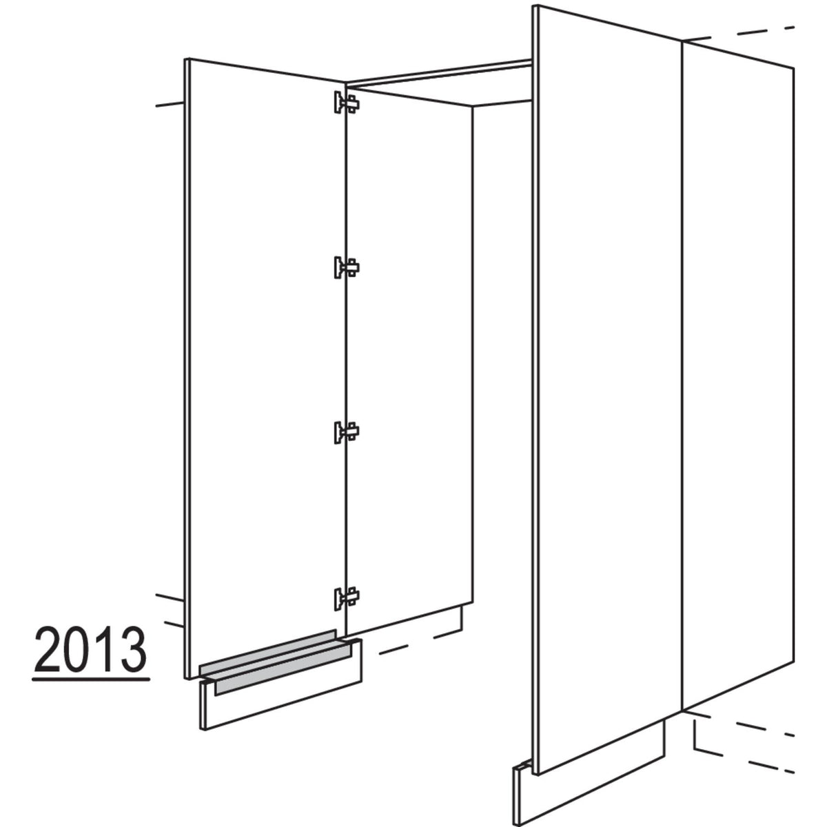 nobilia Hochschrank-Durchgangstuer HWDTF100-1 56603