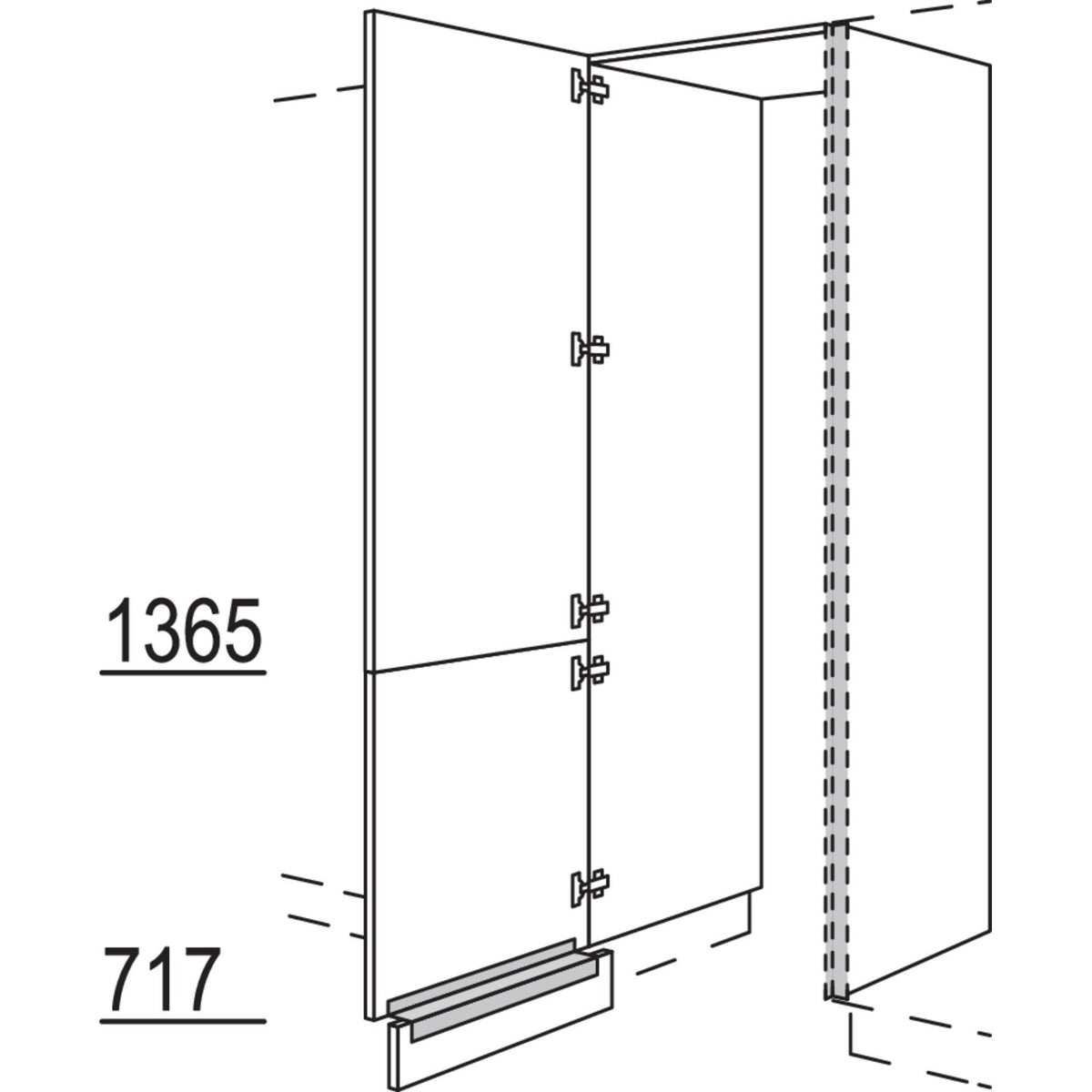 nobilia Hochschrank-Durchgangstuer NHSWDT60-2 20840