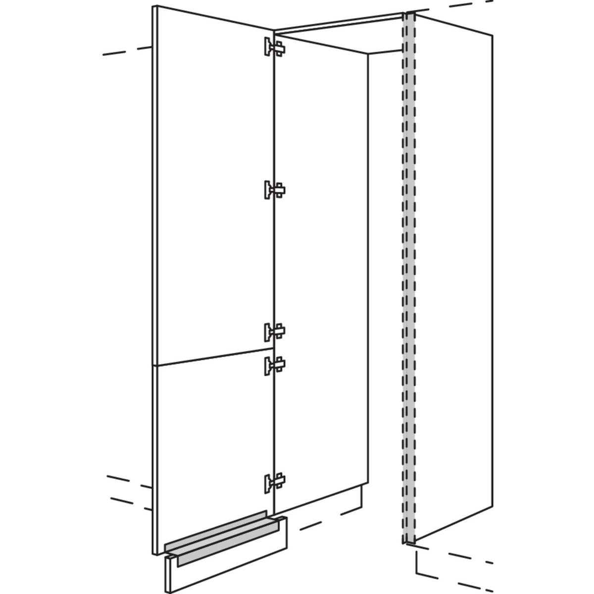 nobilia Hochschrank-Durchgangstuer NHSWDT60-2 20840