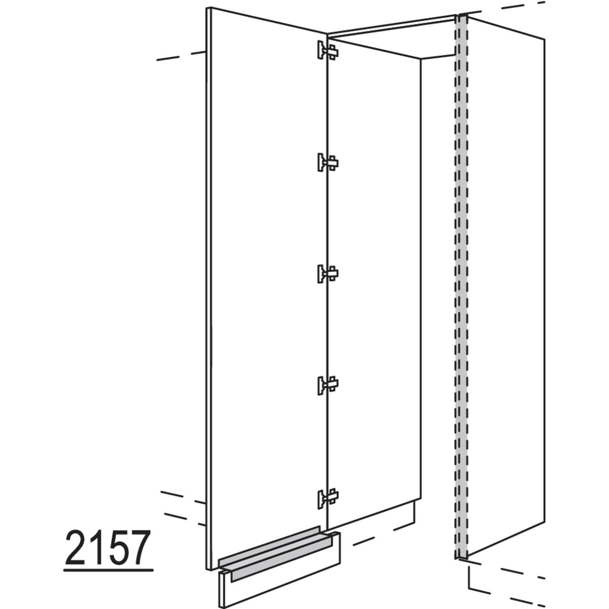 nobilia Hochschrank-Durchgangstuer NHSWDTF60-3 20872