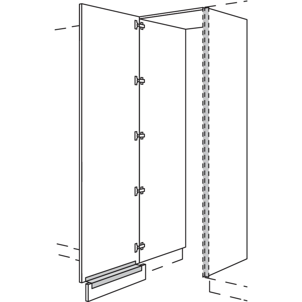 nobilia Hochschrank-Durchgangstuer NHSWDTF60-3 20872