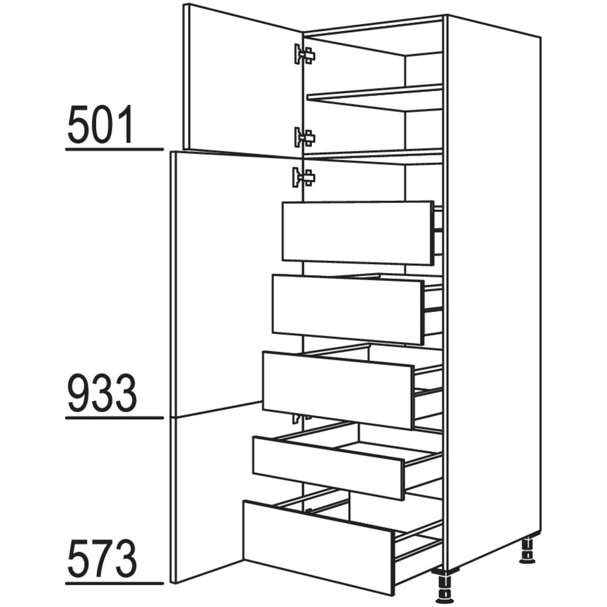 nobilia Hochschrank HI40-1 23036