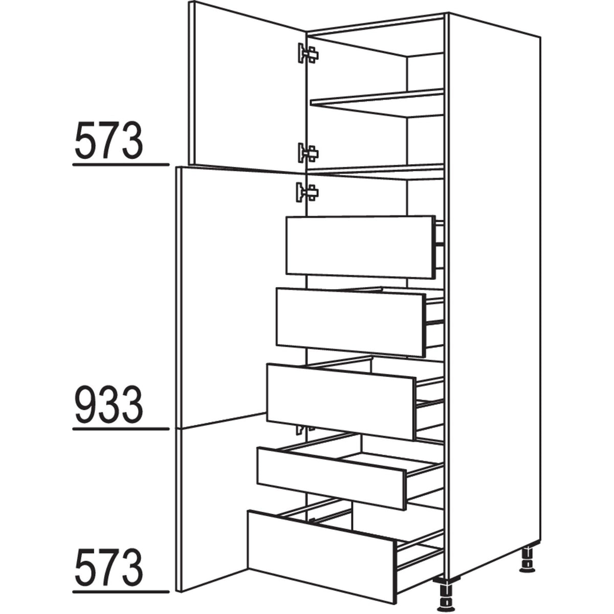 nobilia Hochschrank HI40-2 35052