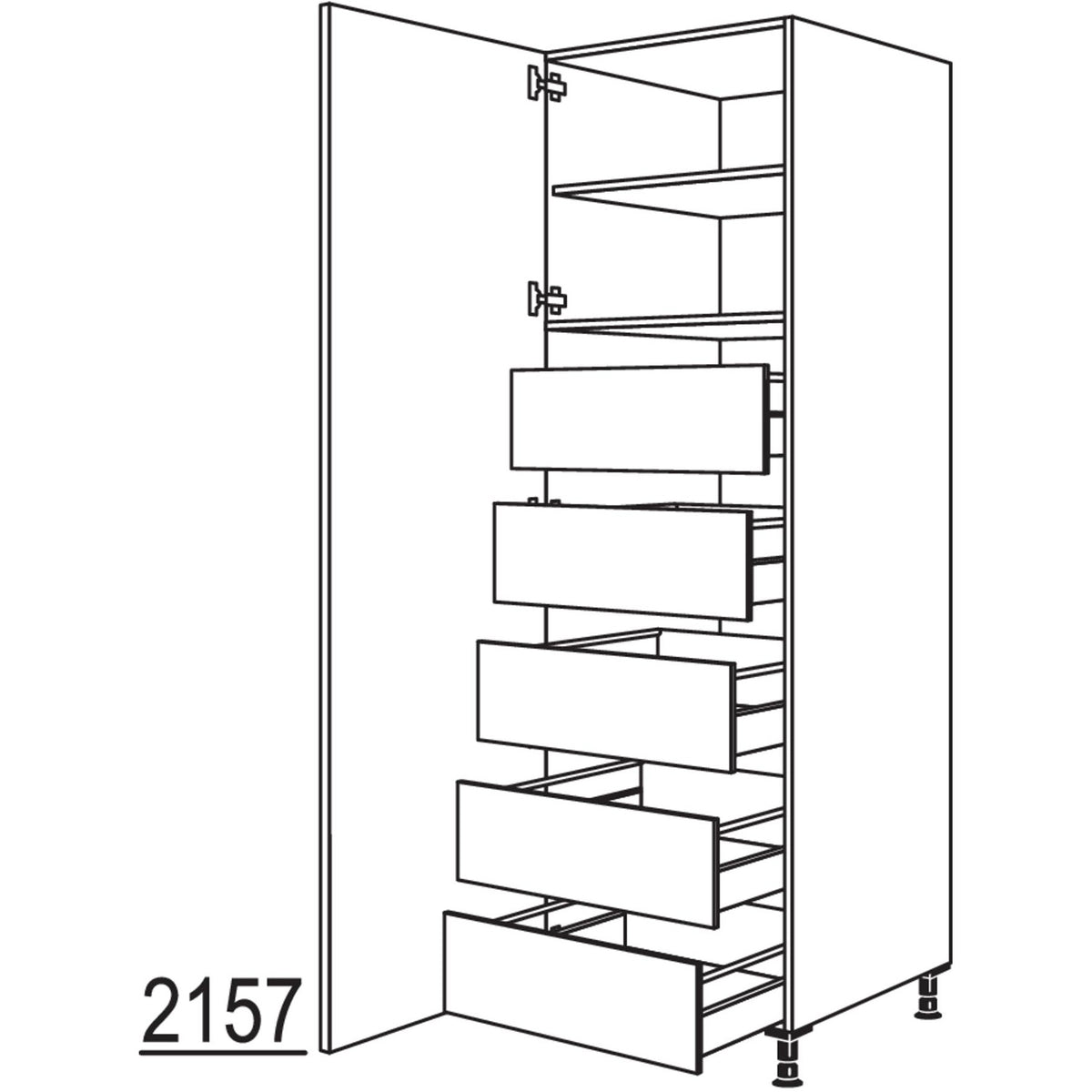 nobilia Hochschrank HIF50-3 43058