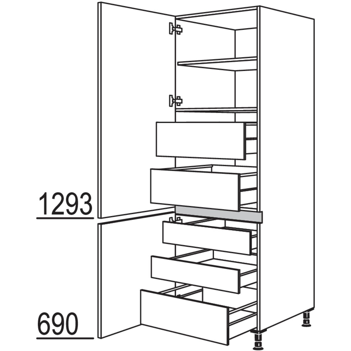 nobilia Hochschrank NHI50-1 25133