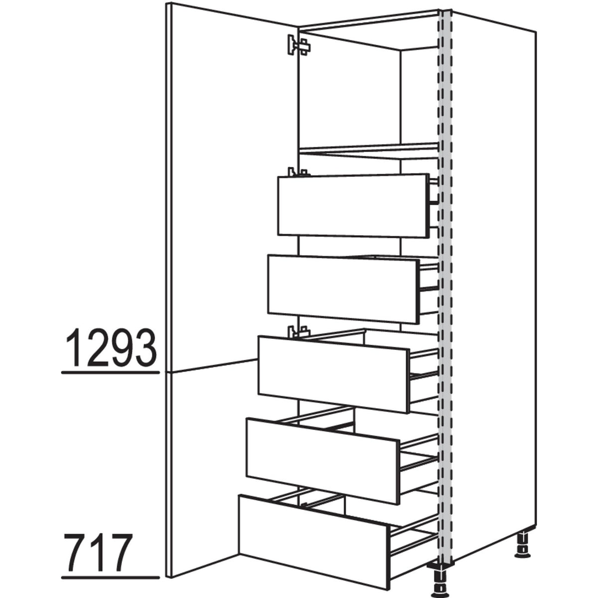 nobilia Hochschrank NHSI50-1 21222